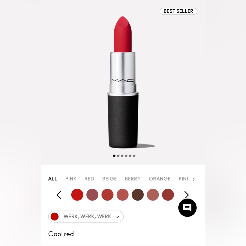 M.A.C Lipstick ~ WERK, WERK, WERK (922) ~ Cool Red